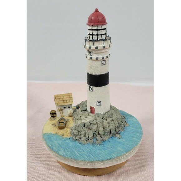 Our America Candle Topper Jar Lid Cover Resin Topper Lighthouse - Picture 1 of 8
